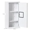 Medizinschrank weiß Edelstahl B/H/L: ca. 12x30x60 cm