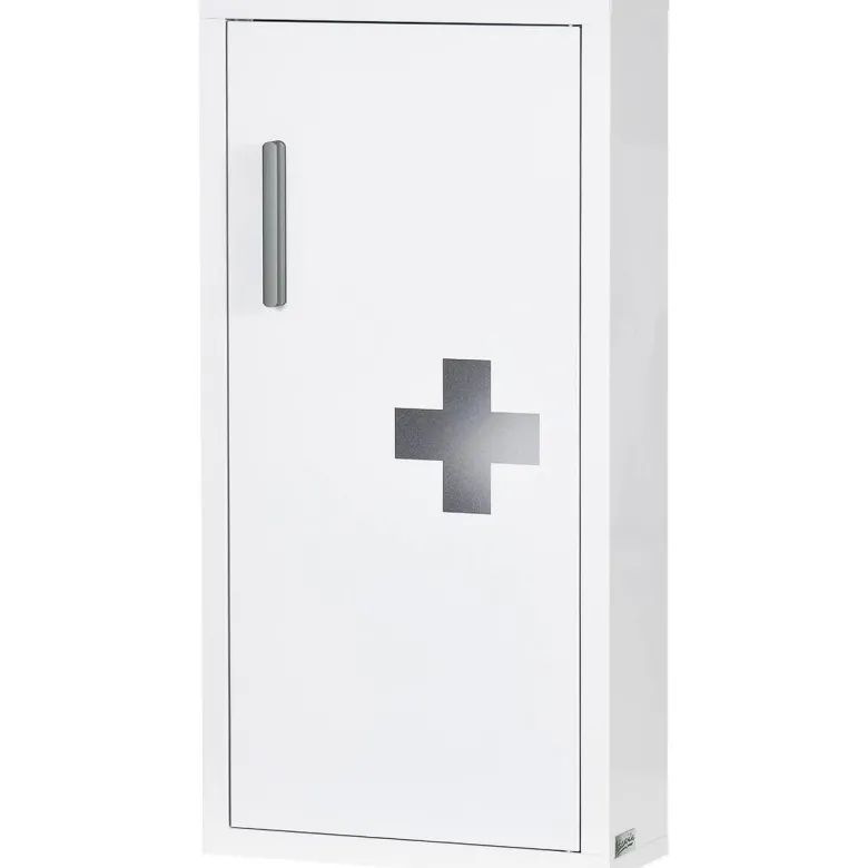 Medizinschrank weiß Edelstahl B/H/L: ca. 12x30x60 cm