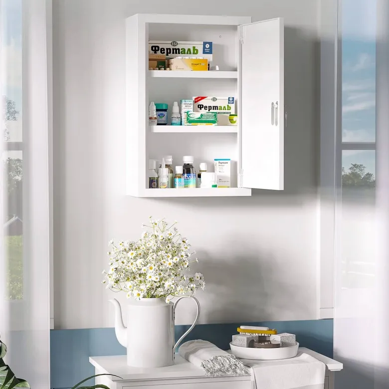 Medizinschrank weiß Polypropylen B/H/L: ca. 14x30x46 cm