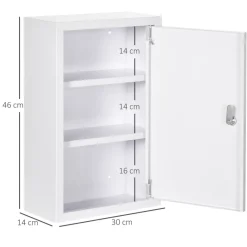 Medizinschrank weiß Polypropylen B/H/L: ca. 14x30x46 cm
