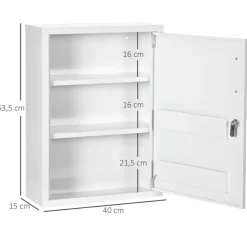 Medizinschrank weiß Polypropylen B/H/L: ca. 15x40x53,5 cm