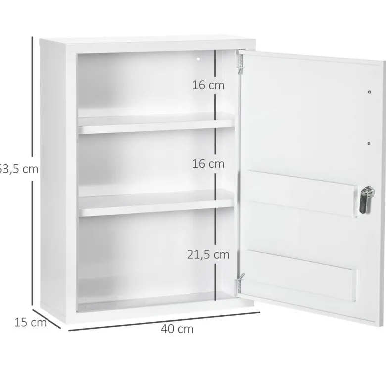 Medizinschrank weiß Polypropylen B/H/L: ca. 15x40x53,5 cm