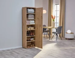 Mehrzweckschrank Eiche Artisan Nachbildung B/H/T: ca. 50x179x35 cm