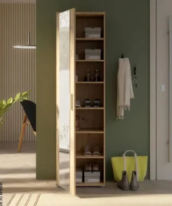 Mehrzweckschrank Eiche Artisan Nachbildung B/H/T: ca. 50x179x35 cm