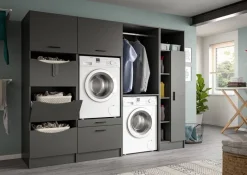 Mehrzweckschrank Free anthrazit B/H/T: ca. 50x196x68 cm