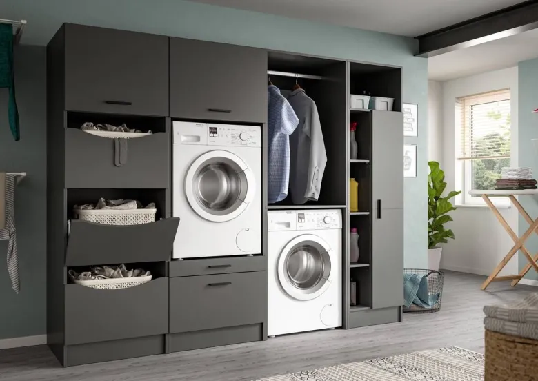Mehrzweckschrank Free anthrazit B/H/T: ca. 50x196x68 cm