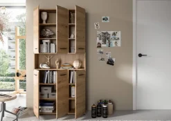 Mehrzweckschrank Ice Artisan Oak Nachbildung B/H/T: ca. 90x185x30 cm