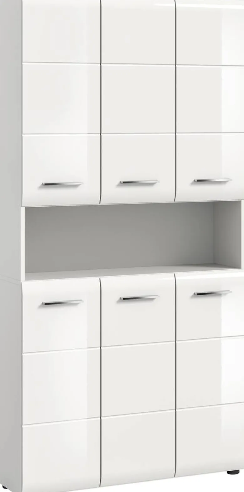 Mehrzweckschrank Ice weiß weiß Hochglanz B/H/T: ca. 90x185x30 cm