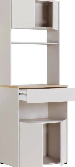 Mehrzweckschrank Kaffeebar Kaschmir Eiche Nachbildung B/H/T: ca. 70x200x45 cm