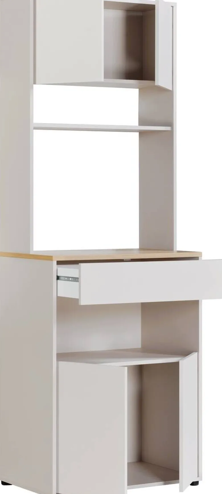 Mehrzweckschrank Kaffeebar Kaschmir Eiche Nachbildung B/H/T: ca. 70x200x45 cm