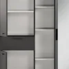 Mehrzweckschrank Kreta anthrazit weiß B/H/T: ca. 99x184x35 cm