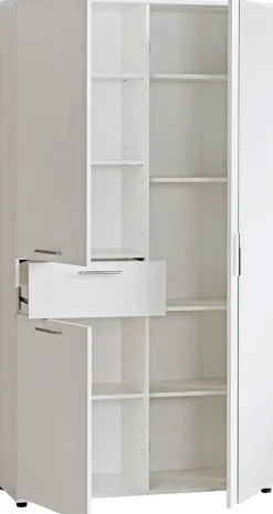 Mehrzweckschrank Kreta 9 weiß B/H/T: ca. 99x184x35 cm