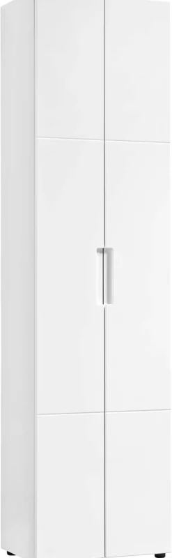 Mehrzweckschrank Mailand 10 weiß weiß Hochglanz B/H/T: ca. 53x202x35 cm
