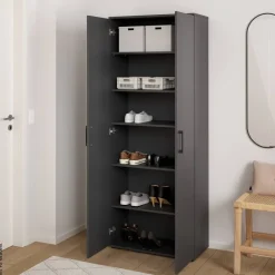 Mehrzweckschrank Mara anthrazit matt B/H/T: ca. 70x179x33,5 cm