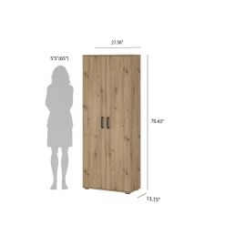 Mehrzweckschrank Mara Eiche Artisan Nachbildung B/H/T: ca. 70x179x33,5 cm