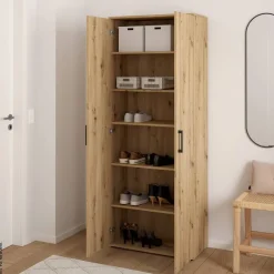 Mehrzweckschrank Mara Eiche Artisan Nachbildung B/H/T: ca. 70x179x33,5 cm
