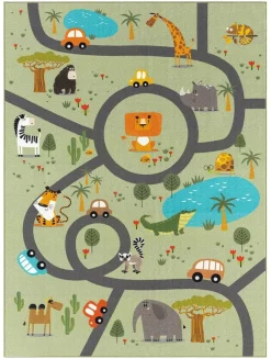Merinos Teppich Happy Kids grün B/L: ca. 140x200 cm