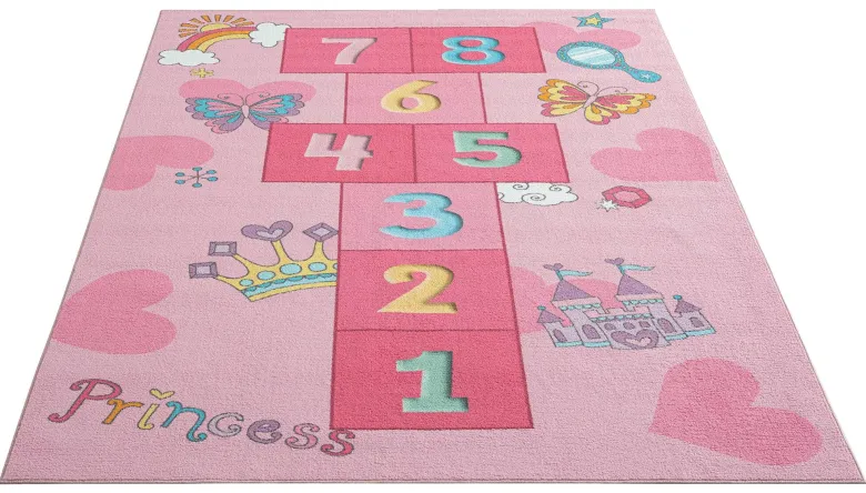 Merinos Teppich Happy Kids pink B/L: ca. 160x220 cm