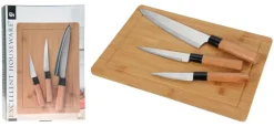 Messerset natur Edelstahl 4 tlg.