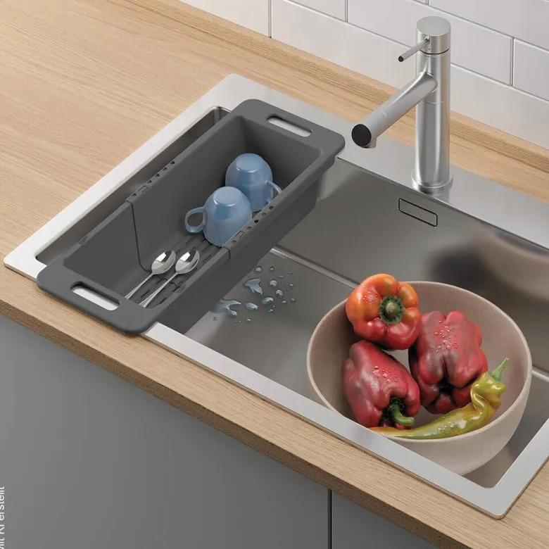 Metaltex Haushaltshelfer grau Kunststoff B/H/L: ca. 18x37,8x10 cm