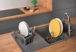 Metaltex Spülkorb Aquatex Plus Lava mattschwarz Metall