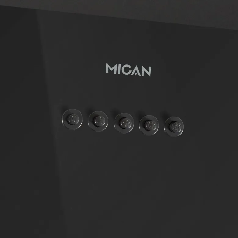 Mican Dunstabzugshaube KHA400MOFSA schwarz Metall B/H/T: ca. 60x60,5x31,5 cm