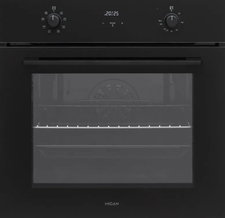 Mican Einbaubackofen BOAHSD65 schwarz Metall B/H/T: ca. 59,5x59,5x57 cm