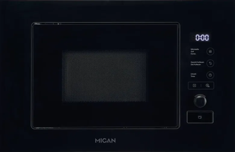 Mican Einbaumikrowelle MGM17SCBG schwarz Edelstahl B/H/T: ca. 59,5x38,2x32 cm