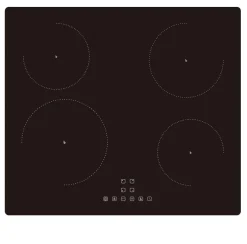 Mican Induktionskochfeld IKA4Z schwarz Schwarzglas B/H/T: ca. 59x6x52 cm