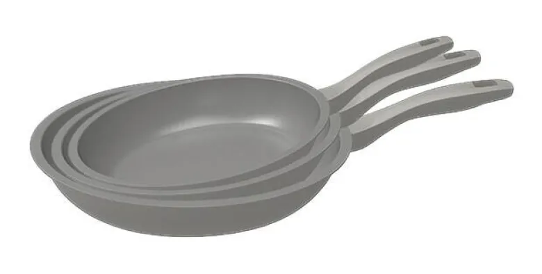 MICHELINO Bratpfannenset Alythia grau Aluminium 3 tlg.