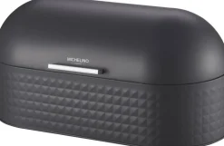 MICHELINO Brotkasten grau Aluminium B/H/L: ca. 21,5x22x43,5 cm