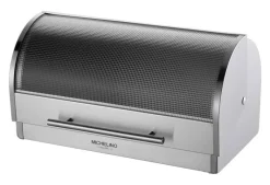 MICHELINO Brotkasten silber Edelstahl B/H/L: ca. 24x21x39,5 cm