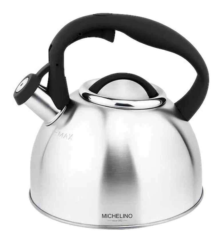 MICHELINO Flötenkessel schwarz Edelstahl