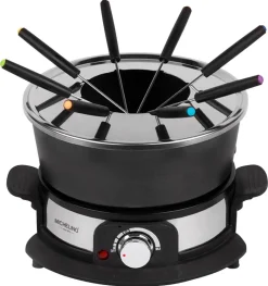 MICHELINO Fondue Set 74385 schwarz Kunststoff Edelstahl H/D: ca. 26x35 cm
