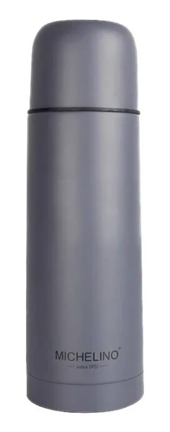 MICHELINO Isolierflasche grau Edelstahl