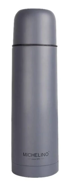 MICHELINO Isolierflasche grau Edelstahl