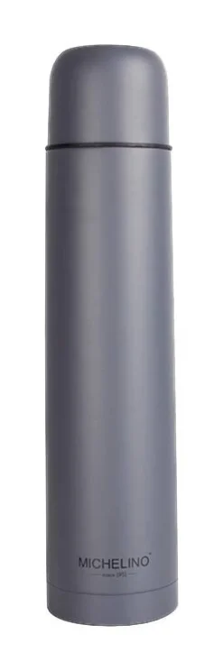MICHELINO Isolierflasche grau Edelstahl