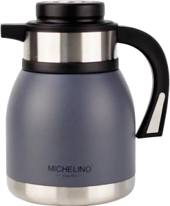 MICHELINO Isolierkanne grau Edelstahl