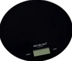 MICHELINO Küchenwaage Leonidas schwarz Glas D: ca. 21 cm
