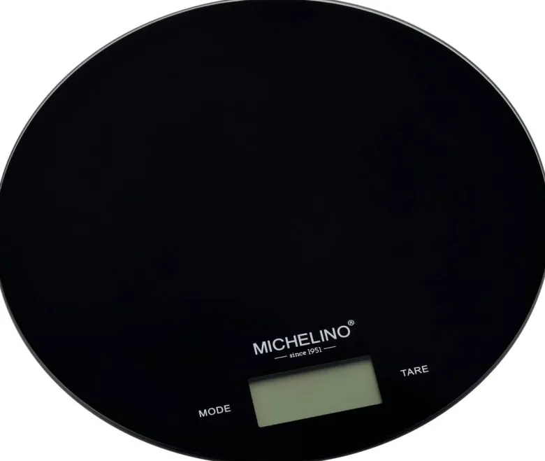 MICHELINO Küchenwaage Leonidas schwarz Glas D: ca. 21 cm
