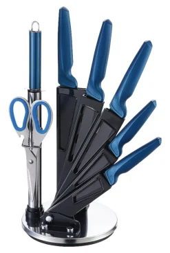 MICHELINO Messerset petrol Edelstahl 8 tlg.