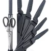 MICHELINO Messerset schwarz Edelstahl 8 tlg.