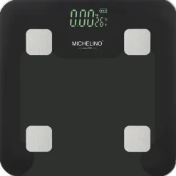 MICHELINO Personenwaage anthrazit Glas B/L: ca. 30x30 cm