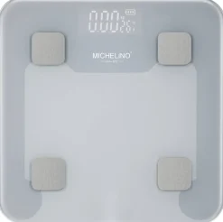 MICHELINO Personenwaage grau Glas B/L: ca. 30x30 cm