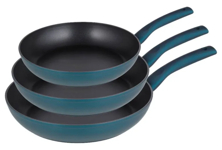 MICHELINO Pfannenset Nora petrol Aluminium 3 tlg.