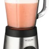 MICHELINO Stabmixer 74251 stahlfarbig schwarz klar Edelstahl Kunststoff Glas B/H/T: ca. 21x37x17 cm