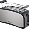 MICHELINO Toaster 74292 Edelstahloptik schwarz Edelstahl Kunststoff B/H/L: ca. 14x20x17 cm