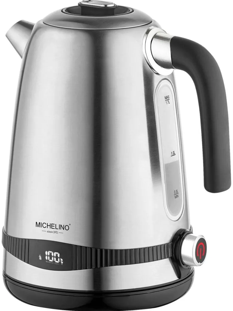 MICHELINO Wasserkocher 74278 silber Edelstahl ca. 1,7 l
