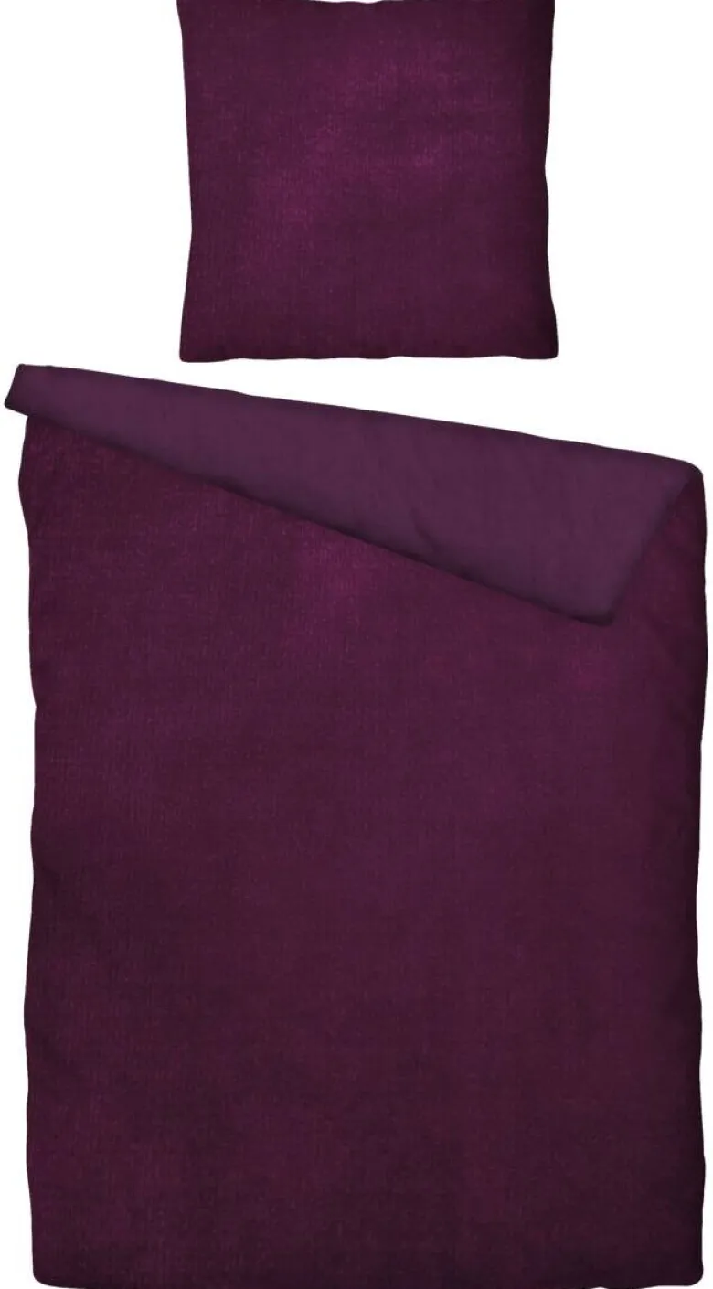 Micorfaser Wende Bettwäsche aubergine Polyester B/L: ca. 135x200 cm