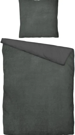 Micorfaser Wende Bettwäsche anthrazit Polyester B/L: ca. 135x200 cm